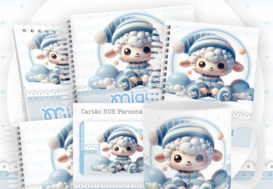 Combo Encadernação Infantil Ovelhinha de Pijama