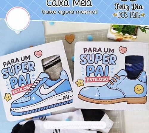 Arquivo Digital Caixa Meia e Caixa Sapato Dia dos Pais