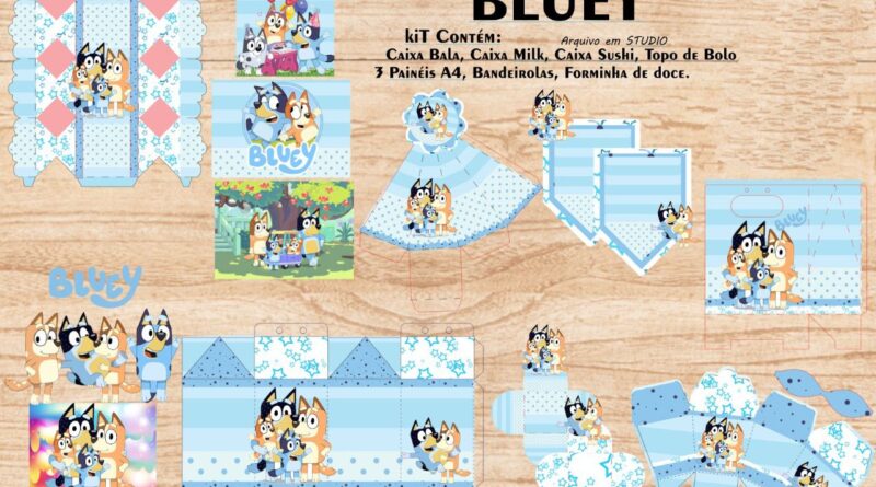 Kit Digital Festa Bluey Dogs